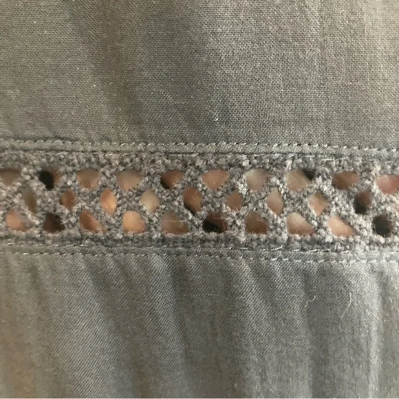 ARITZIA WILFRED Sz M Honoree 100% Modal Tiered Skirt Spaghetti Straps Dress BLUE - Picture 7 of 11